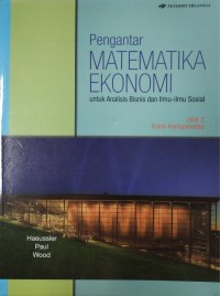 Pengantar Matematika Ekonomi  jilid 2